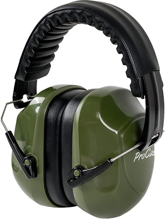 ProCase NRR 28dB Noise Reduction Ear Muffs, Foldable Adjustable Passive Noise Cancelling Headphones for Adults Kids Autism, Hearing Protection for Shooting, Construction, Mowing, Studying -Armygreen