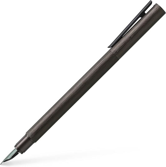 Faber-Castell NEO Slim Fountain Pen, Aluminum Gunmetal - Broad