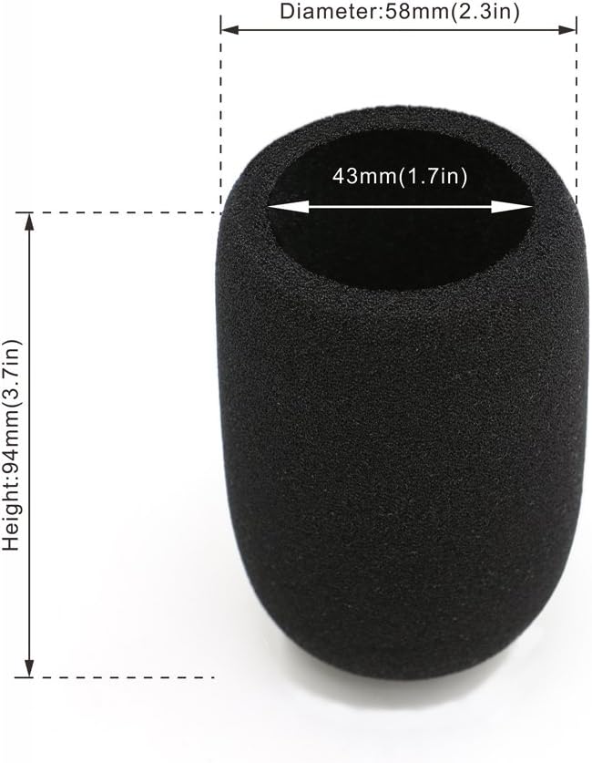 Audio-Technica AT2020 Pop Filter - 2 Windscreens for AT2020 & AT-2035 Microphones (Black)