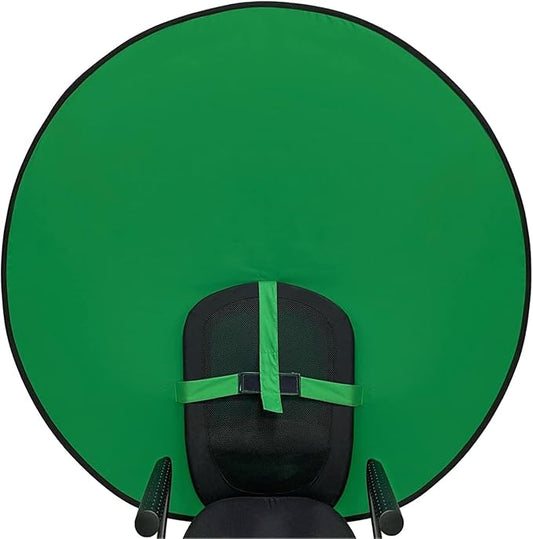 Green Screen Chair Backdrop, 56inch Portable Collapsible Background, Green Screen Chromakey Backdrop for Photography, Streaming Gaming, Webcam, Zoom, Video Chats, Video Conference, Skype