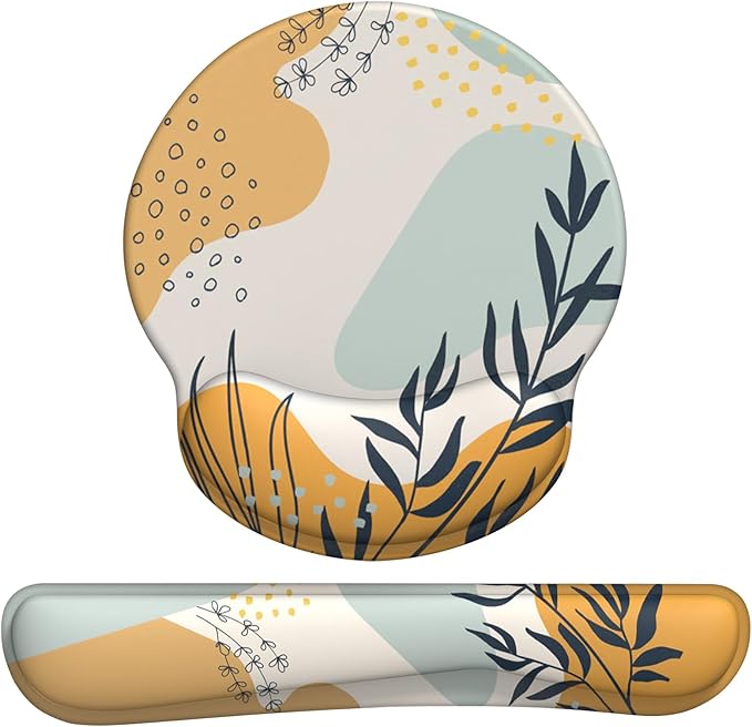 Mouse Pad and Keyboard Wrist Rest - Colorful Wrist Rest for Computer, Ergonomic Mouse Pad & Keyboard Pad, Memory Foam Wrist Support for Comfy Typing