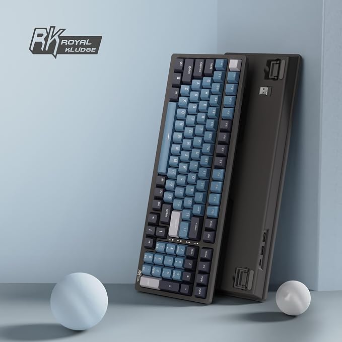 RK ROYAL KLUDGE RK98 Wireless Mechanical Keyboard, 100 Keys 98% Layout with Custom Switches Hot Swappable, Tri-Mode BT5.1/2.4G/USB-C Full Size Gaming Keyboard with Numpad RGB, Brown Switch