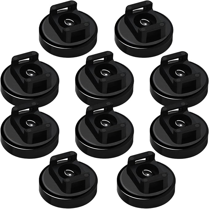 Magnet Zip Tie Mount Magnetic Zip Ties Mount Holder Strong 1-Second Magnetic Snap Installation Heavy-Duty Cable Tie Mounts for Car Boat Workshop Home Office (10pcs, D20 0.78IN)