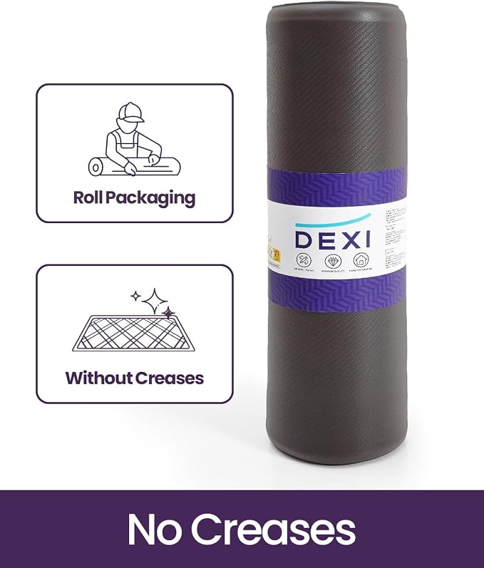 DEXI Kitchen Mat Cushioned Anti Fatigue, Extra Thick Comfort Standing Floor Mats Waterproof, Memory Foam Antifatigue Runner Rug for Desk Office, Sink, Laundry, 48x20, Brown