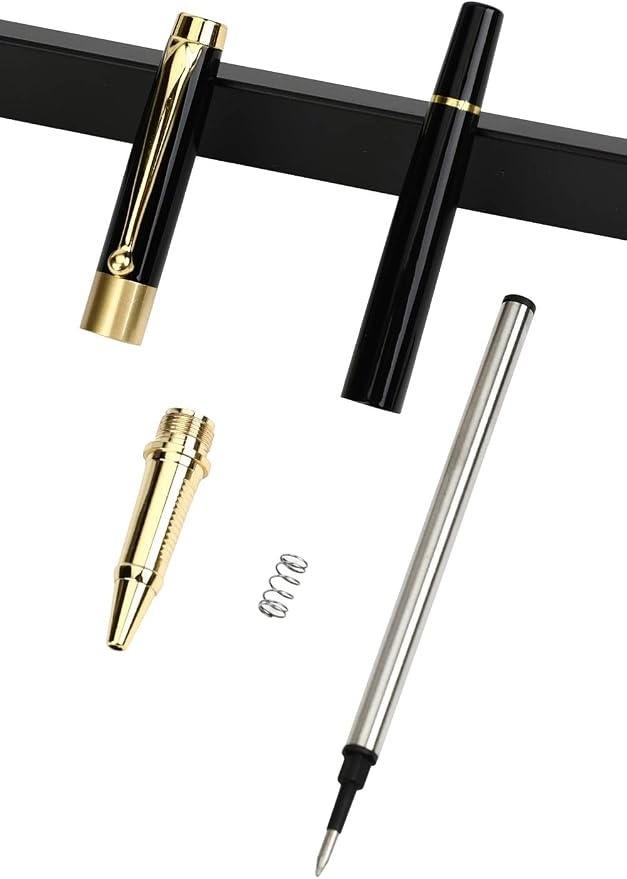 1314 Free Engraving pen Personalized custom pens Roller Ballpen, Ballpoint pen, Ball pen, Medium Refill Pen Black Ink, Custom Gifts for Men, Women, Classy Gift Box (Black Style 2)