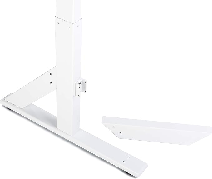 VJ205 Electric Height Adjustable Sitting Standing Desk Frame Sit Stand - Dual Motors 3 Stages Motorized Desk Base Only, White