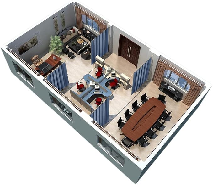 RYB HOME Room Divider Curtains - Blackout Window Curtains Privacy Wall Divider Screens Sound Proof for Living Room Bedroom Patio Sliding Door Basement, 1 Panel, Stone Blue, 60 x 108 inches Long