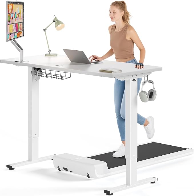 SIAGO Electric Standing Desk Adjustable - 55 x 24 Inch Sit Stand up Desk with Cable Management - 3 Memory Preset Adjustable Height Table