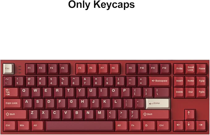 Fogruaden PBT Keycaps Set, Cherry Profile Custom Red Keycap for Mechanical Keyboard