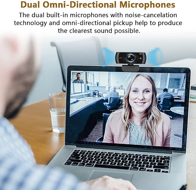 NexiGo 60FPS 1080P Webcam Kits, N980P HD Web Camera with Microphone, 120 Degrees Wide-Angle, Software Control, Lightweight Mini Tripod, Video Conference Lighting Kit, for Zoom/Skype/Teams