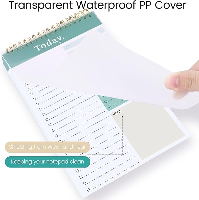 To Do List Notepad - To Do List Notebook for Work with 52 Sheets, Undated Daily Planner Perfect for Enhanced Productivity and Goal Achievement - Green