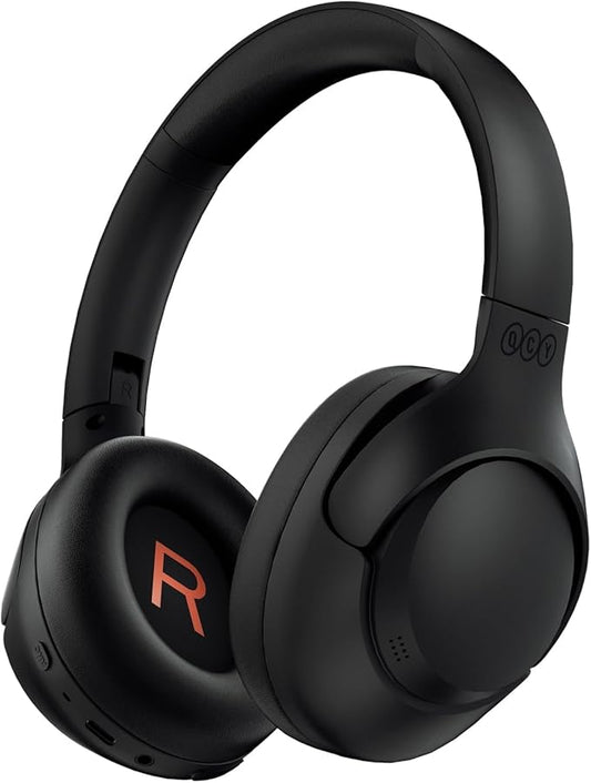QCY H3 ANC Bluetooth Headphones Over Ear, Active Noise Cancelling Bluetooth 5.4 Headphones with Microphones, Hi-Res Audio Sound, Multipoint Connection, 60H Playback, Custom EQ via App(Black)