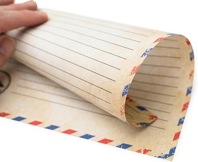 200 Pack Airmail Paper and Envelopes Set -120 Airmail Writing Paper and 80 Envelopes Blue Airmail and Airmail Envelopes for Invitations, Love Letters, Letters to Troops, Christmas Letter 8.5 x 11 inch