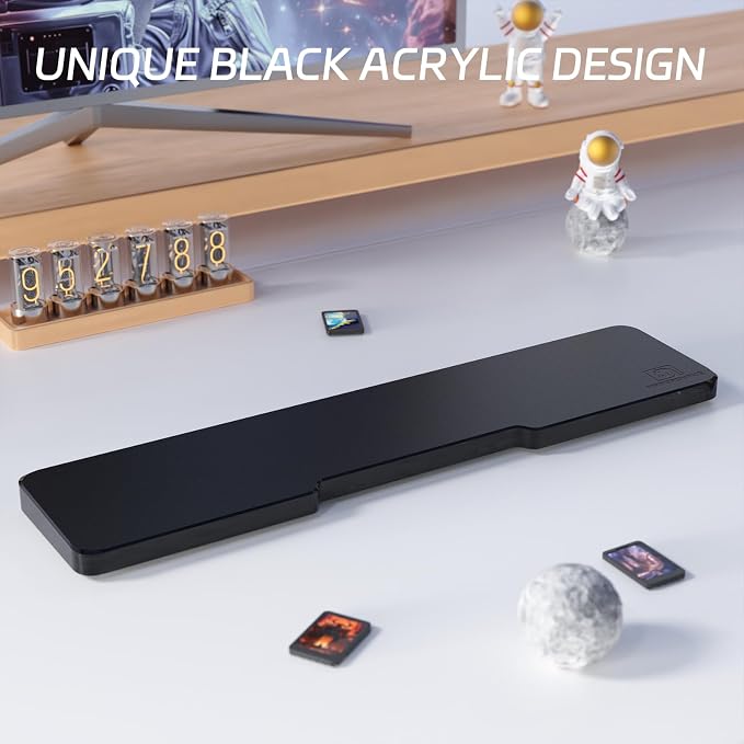 Acrylic Keyboard Wrist Rest - TENKEYLESS 80% Keyboard- Mechanical Keyboards Ergonomic Palm Rest for Computer Keyboard,Anti-Slip Base,Wrist Pad for Laptop,Office & Home-Easy Typing (Black)