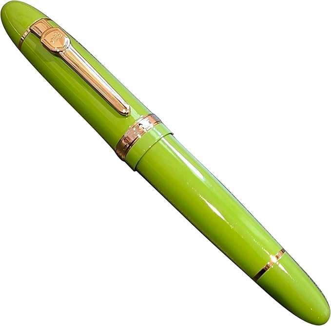 JH159 Rollerball and Ballpoint Pens (Green+Gold Clip)