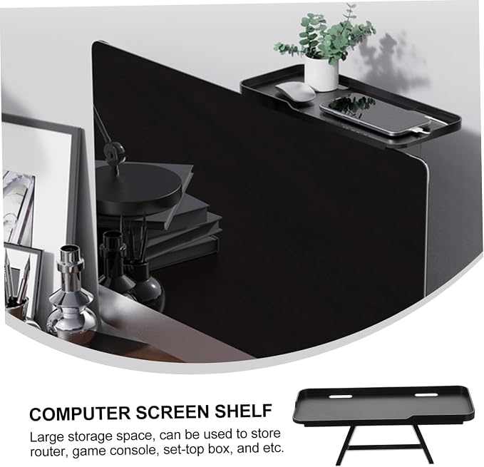 DOITOOL Computer Screen Shelf Monitor Top Shelf Mounts Stand Adjustable TV Platform Office Desk Partition Storage Box Stand Organizer