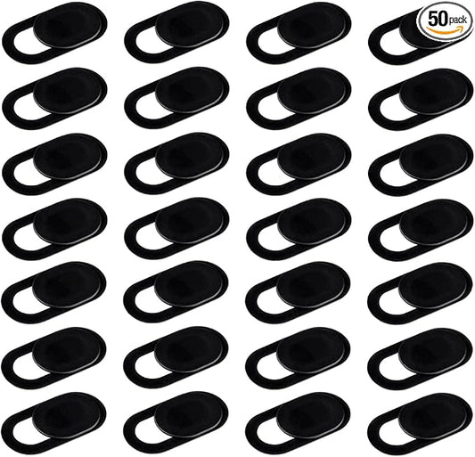 Mesee 50 Pieces Webcam Cover Slider, 0.027-Inch Ultra Thin Web Camera Protective Privacy Covering Slide Stickers for Computer, Laptop, MacBook Pro/Air, iPhone, Tablet, PC, iPad, iMac