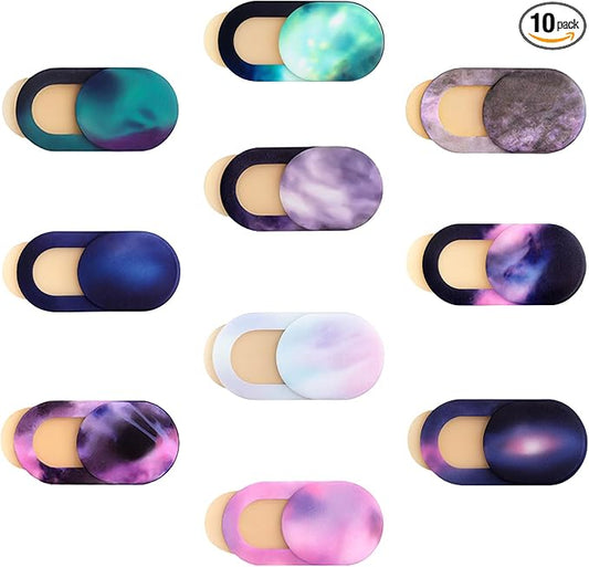 Camera Cover Slide (10-Pack) – Ultra-Thin Colorful Privacy Webcam Stickers for MacBook, iPad, Laptop & Tablet – 0.7mm Slim Protector