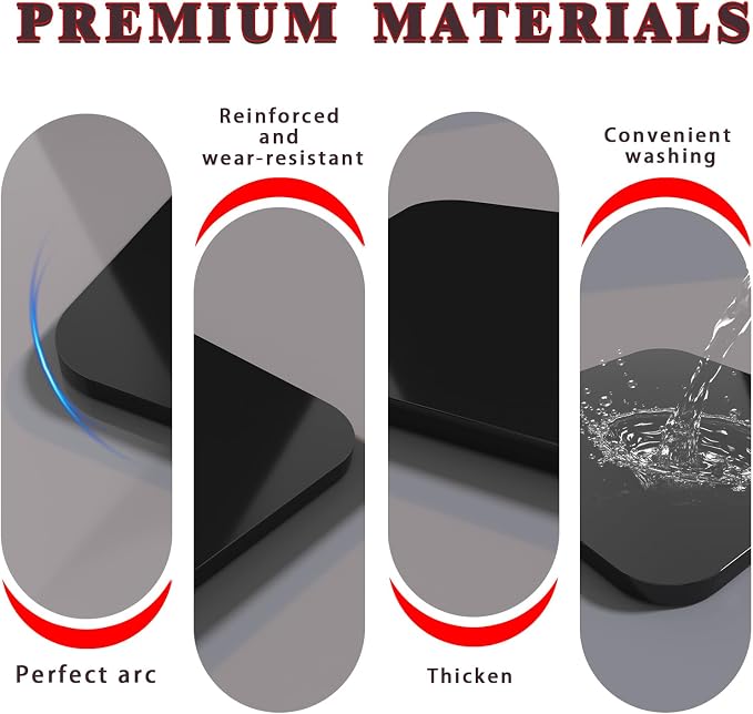 2 PCS Acrylic Coasters, Aesthetic Drink Coaster for Coffee Table, Clear Heat-Resistant Decorative Plates for Home Office Desk, Scratch-Proof Cup Protector for Kitchen Bar (Square Black 4'' 2 Pcs)