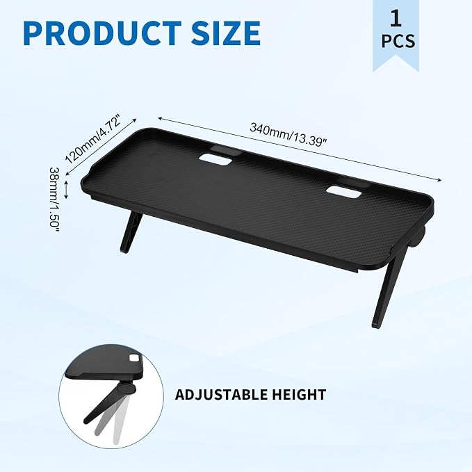 uxcell TV Top Shelf TV Monitor Shelf, 13.4" x 4.7" Plastic Adjustable Screen Shelves Monitor Top Bracket Universal Fit Shelves Storage with Hole for Media Box Game Console Router, Black