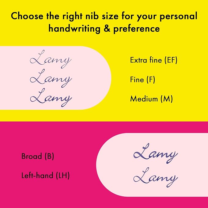 LAMY safari neonpink - Fountain Pen with ergonomic grip & polished steel nib in size EF - ideal for any Writing & Calligraphy - including LAMY T 10 blue cartridge - Right-Handed