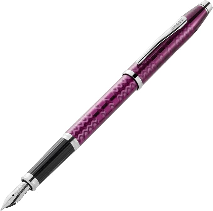 Cross Century II Midnight Plum Fine Nib Fountain Pen - Professional Pen for Everyday Use - Smooth Writing - Comfortable Grip - Black Ink - Durable Construction - Includes Gift Box
