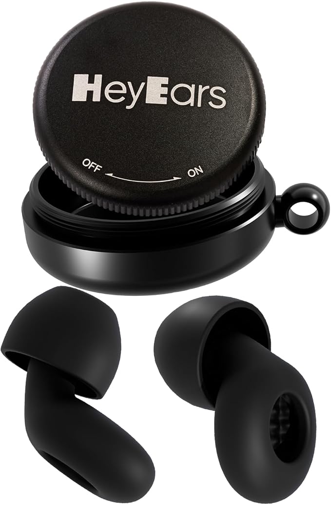 Ultra Soft Ear Plugs for Sleeping, Noise Sensitivity, Passive Noise Reduction 26dB, Most Comfortable Noise Cancelling Earplugs, Certified Hearing Protection, 8 Ear Tips - Black