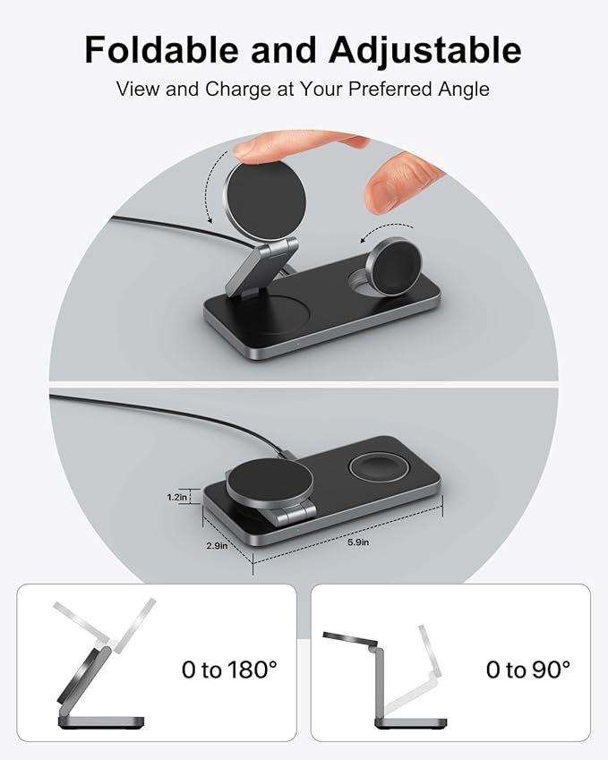 Qi2 25W Magnetic Wireless Charger for Samsung, 3 in 1 Fast Charging Station Compatible with MagSafe for Galaxy S26/S25/S24/S23/Ultra/Plus/Z Fold/Flip 7, Watch Ultra/8/7/6/5 & Buds with 35W Adapter