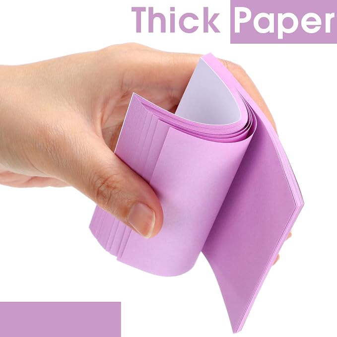 Thenshop 12 Pads Neon Fluorescent Pastel Sticky Notes 3''x3'', Self Stick Notes Pads Neon Fluorescent Pastel Office Supplies, Vintage Aesthetic School Accessories 50 Sheets/pad