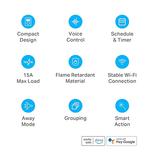 Kasa Smart Plug Mini 15A, Smart Home Wi-Fi Outlet Works with Alexa, Google Home, No Hub Required, UL Certified, 2.4G WiFi Only, 4-Pack(EP10P4) , White