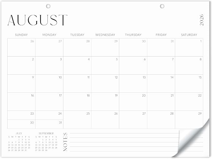 Aesthetic 2026-2027 Desk Calendar - Runs From June 2026 Until December 2027 - Large Minimalistic Office Desktop/Wall Calendar 16"x12" for Easy Organizing