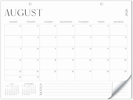 Aesthetic 2026-2027 Desk Calendar - Runs From June 2026 Until December 2027 - Large Minimalistic Office Desktop/Wall Calendar 16"x12" for Easy Organizing