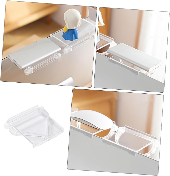 PRETYZOOM Sleek Tv Top Storage Shelf Monitor Shelf for Computer Plastic Router Holder Sturdy and Space-Saving Design