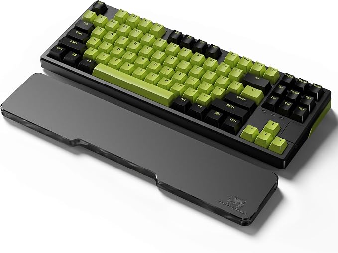Acrylic Keyboard Wrist Rest - TENKEYLESS 80% Keyboard- Mechanical Keyboards Ergonomic Palm Rest for Computer Keyboard,Anti-Slip Base,Wrist Pad for Laptop,Office & Home-Easy Typing (Black)