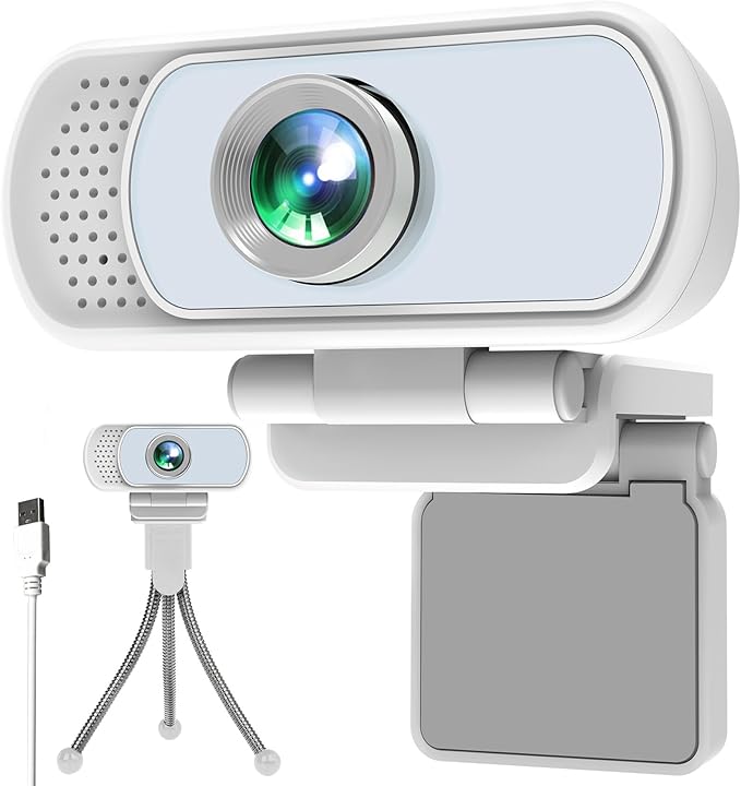 XPCAM 1080P Webcam with Microphone,USB Camera for PC Computer Laptop Mac | Plug and Play USB Webcam with Tripod/Cover, Auto Light Correction, 110° FOV, Web camera for Zoom/Teams/Skype/Twitch Streaming