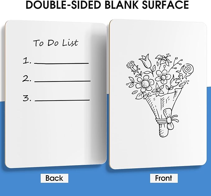 MaxGear Small White Board Dry Erase Boards 6 Pack, 9" x 12" Mini Whiteboard for Students School, Portable White Boards Mini Lapboards Including 6 Mini Dry Erase Erasers and 6 Markers