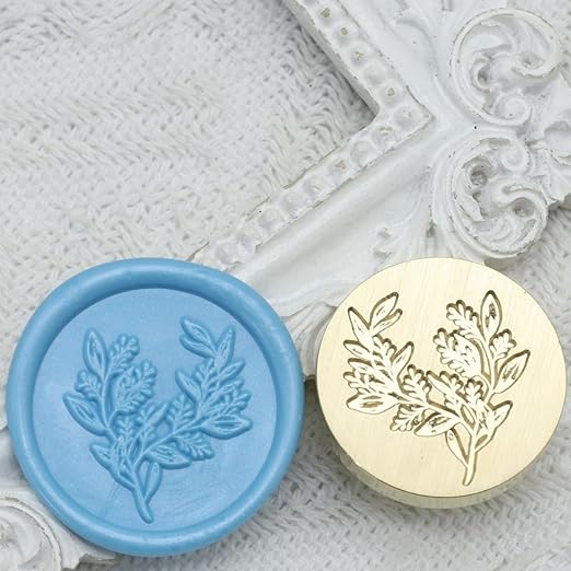 Eucalyptus Wax Seal Kit with 24 Colors WaxSealBeads 624pcs,Electric WaxSeal Warmer, Eucalyptus WaxSeal Stamp, SealingWax Spoon, WaxSealPen, Tweezer,Wax Seal Stamp kit (24C)