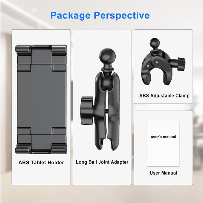 PLDHPRO Tablet Holder for Mic Stand 360° Swivel iPad Music Stand Mount for Microphone with Clamp, Musicians Stage Portable Stands Guitar Tripod Accessories Compatible 5.5-14.6'' Devices