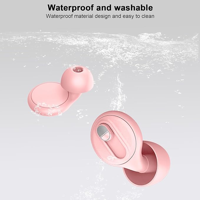Adjustable Ear Plugs-2, 17-35dB Noise Reduction Hearing Protection EarPlugs, Reusable Silicone Earplug for Sleep/Focus/Concerts, 7 Pairs of XS/S/M/L Single/Double Eartips with Magnetic Case Pink