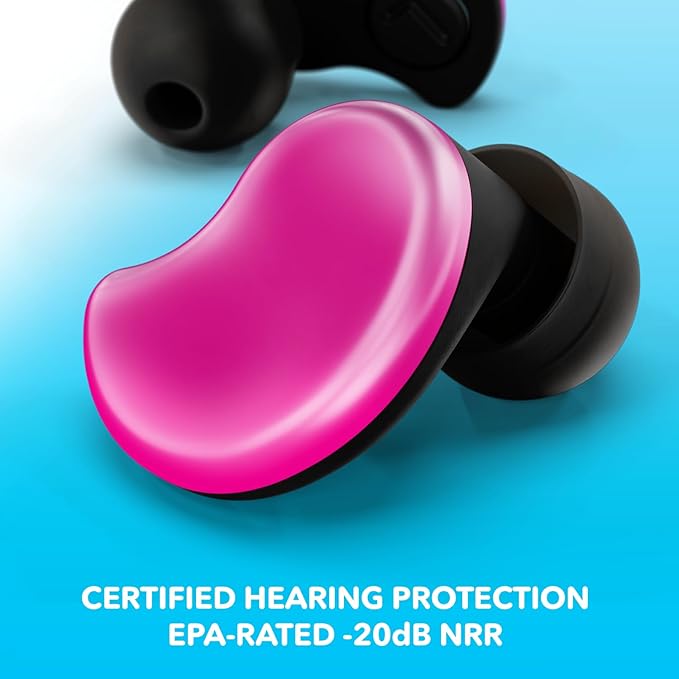 CURVD Cliq Noise Cancelling Ear Plugs – Reusable Concert Earplugs for Noise Reduction with Swappable Covers, 5 Tip Sizes & Travel Case. Stylish, Comfy, and Customizable Protection