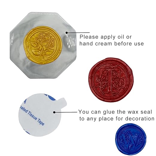 Wax Seal Warmer Kit Melting Furnace Tool with Spoon, Tealight Candles Set for Wedding Wax Envelope Seal Stamp (Redwood C)