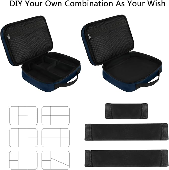 MATEIN Electronics Organizer Travel Case, Water Resistant Portable Travel Cord Organizer for Earphone, Power Bank, and Flash Drive, Universal Carry Case for Cables, Tech Gifts for Men, Navy Blue