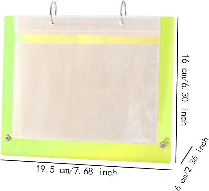 Desktop Acrylic Photo Album Clear Flip Frame Table Calendar Photo Frame for Office Desks Entrance Bedroom, Green