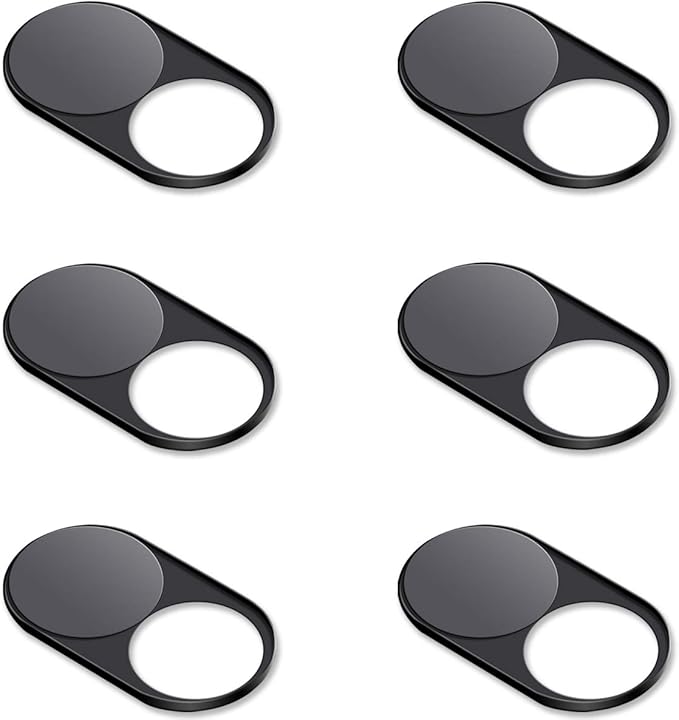 CloudValley Upgrade Magnetic Webcam Cover, [6-Pack] 0.023 inch Metal Camera Cover Slide for Mac, iPad, MacBook Pro, MacBook Air, Laptops, PC/Computer, Tablets, Web Blocker Protect Your Privacy