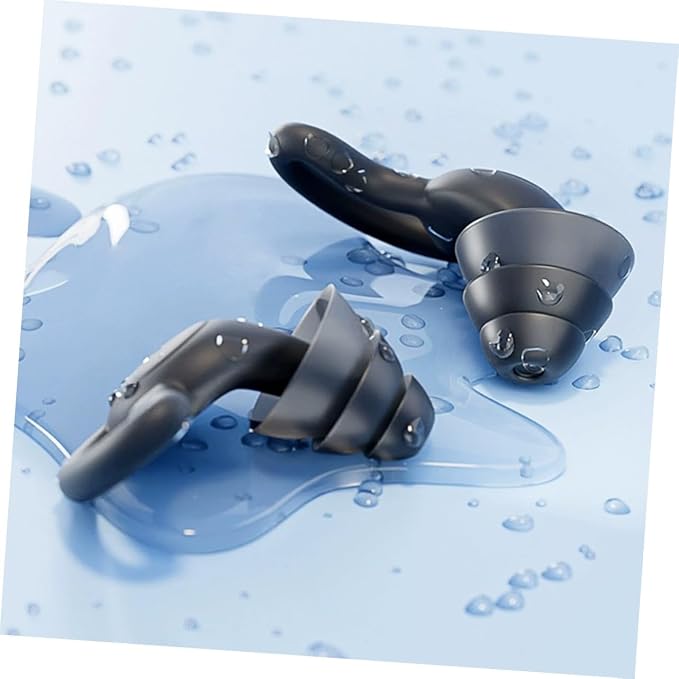 2pcs Noise Cancelling Silicone and Studying Comfortable Reusable for Musicians Work Nap and Noise Reduction Black
