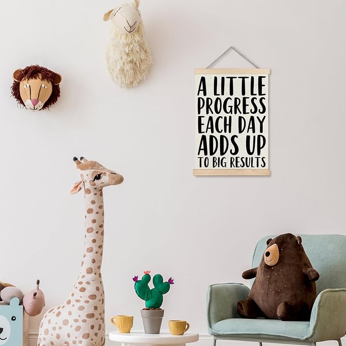Supwhd Aesthetics Positive Affirmations Wall Decor, Inspirational Add Up to Big Results Office Wall Art, Motivational Quotes Wall Art for Office Classroom Home, 12x16