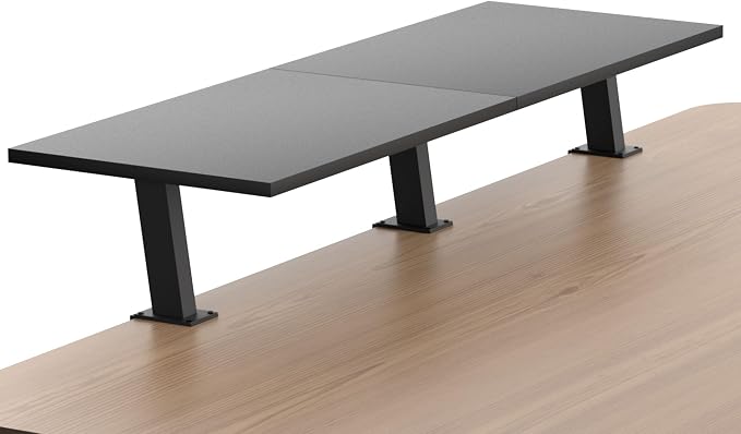 30-Inch Desktop Clamp-on Shelf & Monitor Riser, 2-in-1 Reversible Design – Fits Either Side of Desk, C-Clamp for Stability, Holds 44 lbs, for Gaming PC, Console & Office Setup