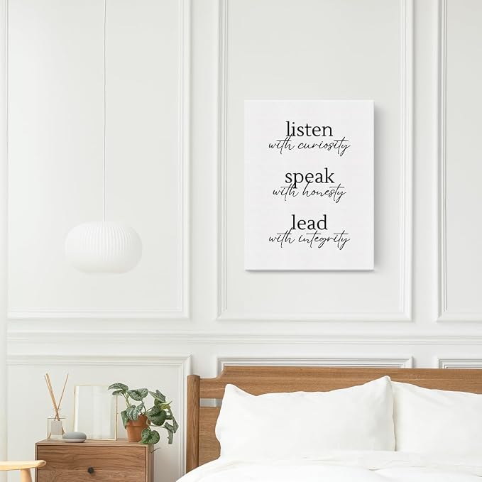 Inspirational Canvas Wall Art Framed HR Office Decor Paintings Canvas Prints Motivational Poster for Home Office Living Room Bedroom Kitchen Cafe Restaurant Garage Wall Decor Artwork Decorative