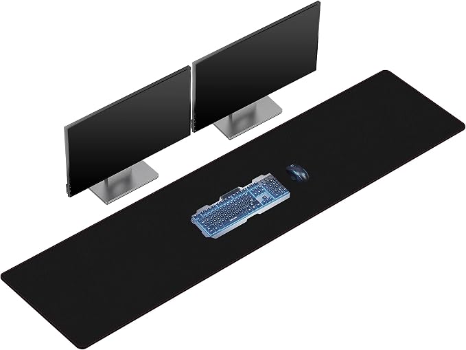 ZORESYN Extra Large Desk Mat (70.9 "x15.8) - PU Leather Multipurpose Table Pad for Dining Table, Coffee Table, Office & Home - Waterproof Desk Mat for Keyboard, Mouse, and Writing (Black)