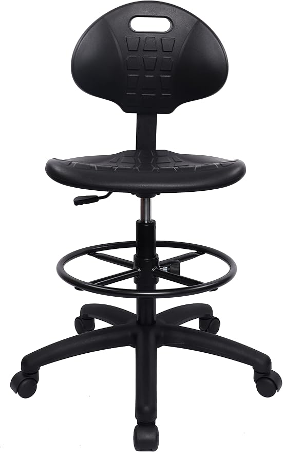 TAKE UR SEAT® Deluxe Drafting Lab Stool Chair, 18'' Adjustable Footring, 10'' Adjustable Height, 450 lbs seat Capacity, Heavy Duty, Shipped Within 24 Hours (Standard Caster)